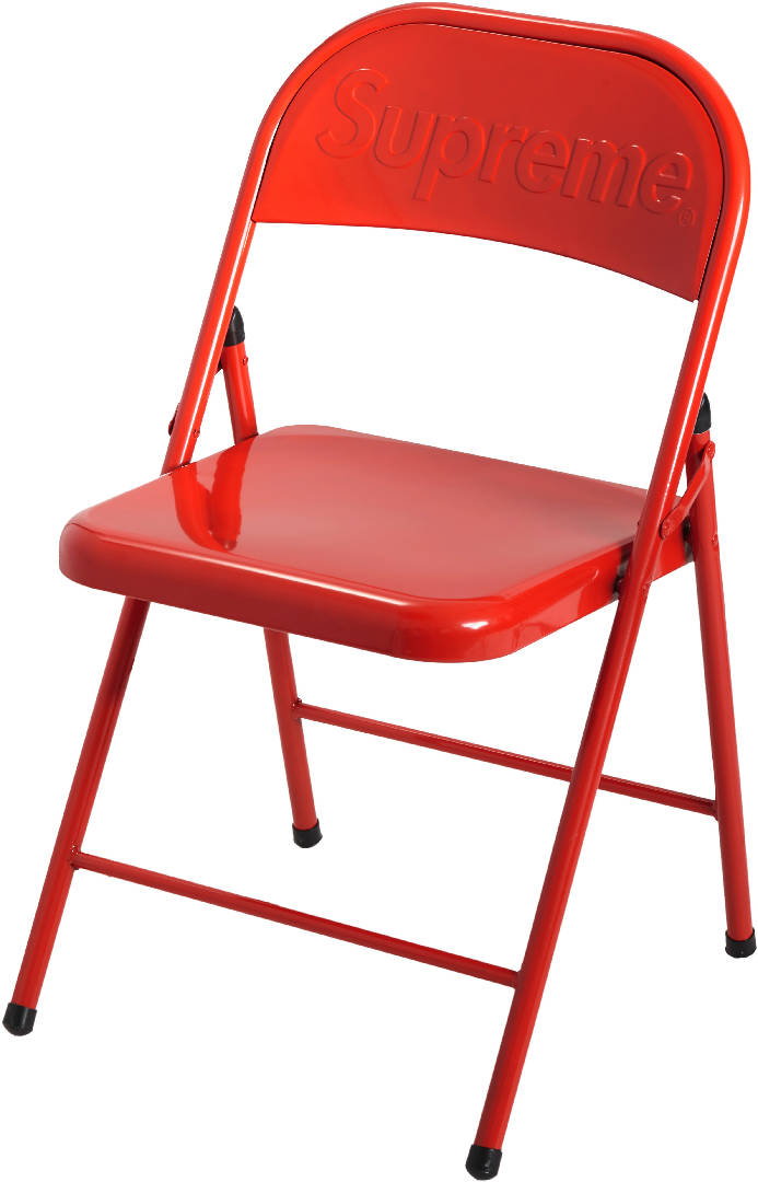 Supreme Red Metal Folding Chair | The Accessory Circle – The