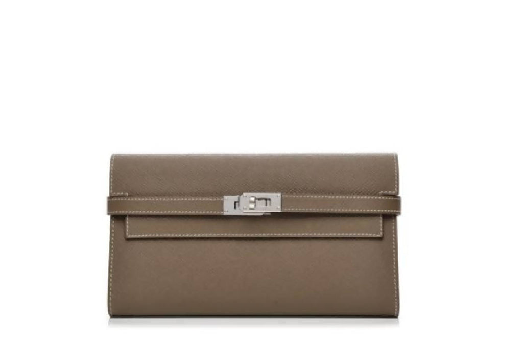 Hermes Etoupe Long Kelly Classic Wallet– TC