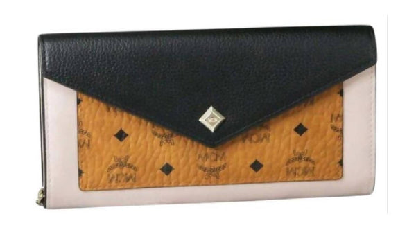 MCM Two-Fold Flap Colorblock Chain Crossbody Wallet Large