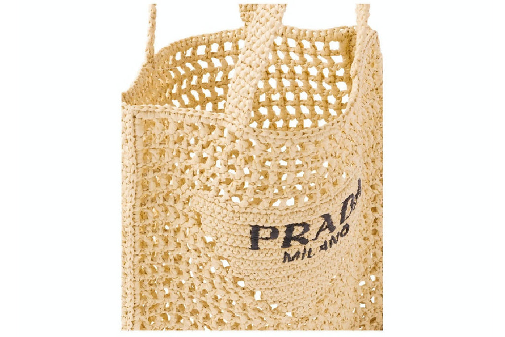 Prada Raffia Tote Bag