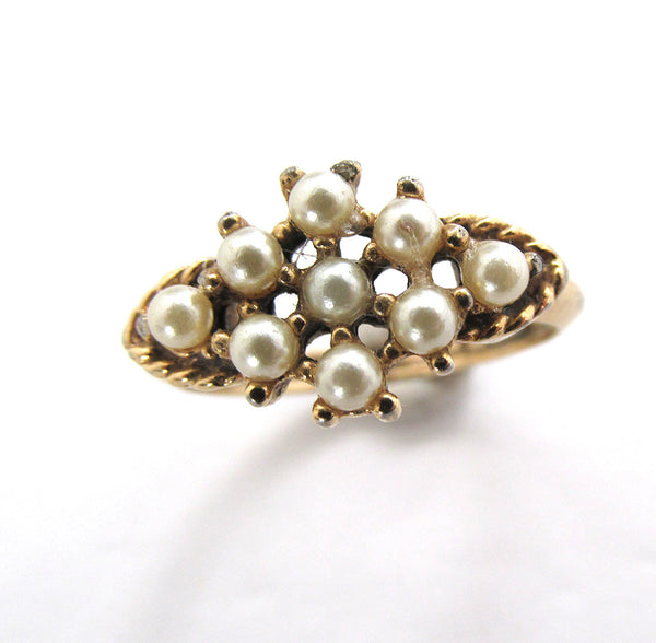 1970s Adorable Avon Vintage Contemporary Style Pearl Fashion Ring
