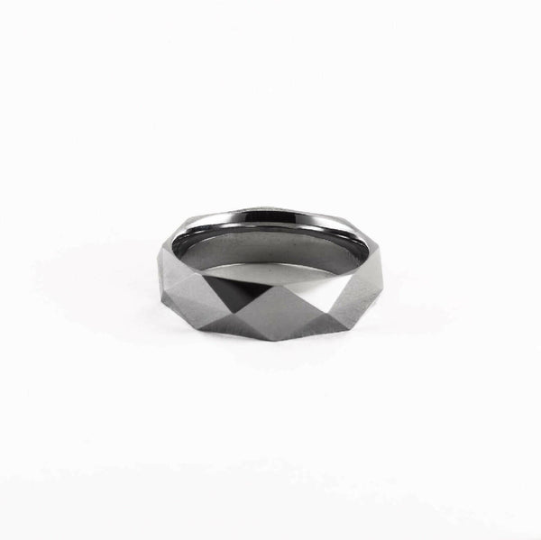 Geometric Tungsten Carbide Ring