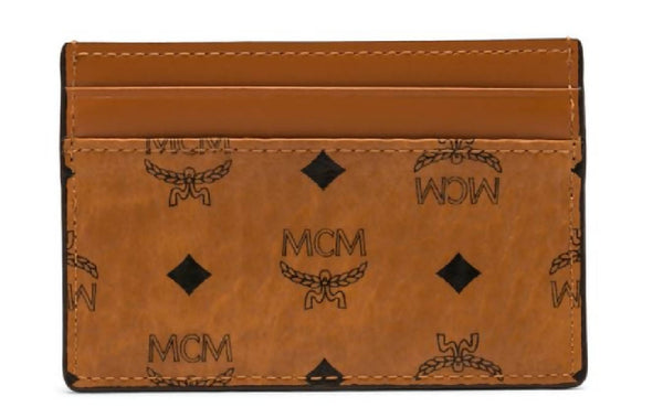 MCM Card Case Visetos Mini Cognac