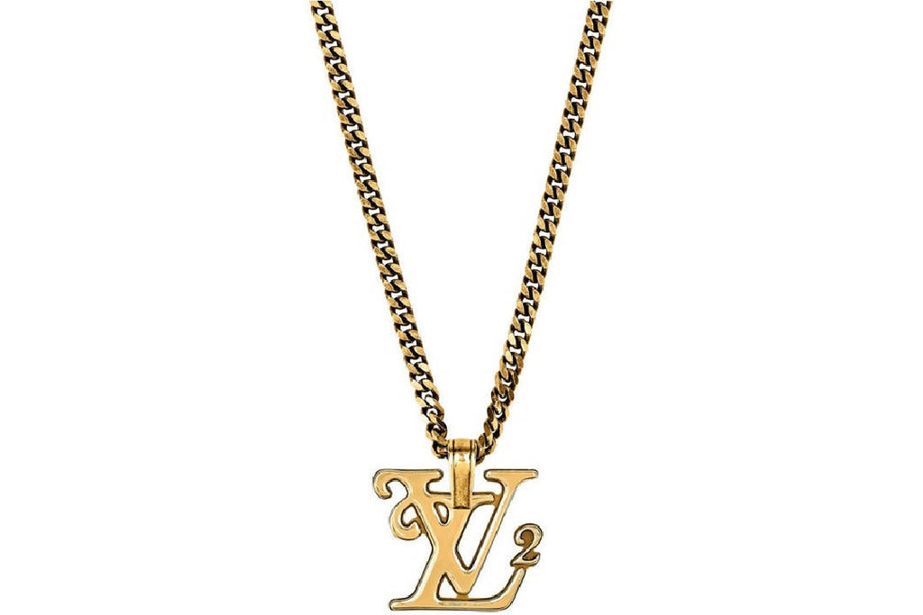 Louis Vuitton x Nigo Squared Necklace in Gold
