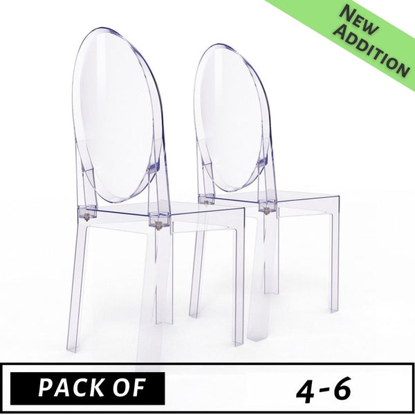 PACK OF 4/6 GHOST CHAIRS