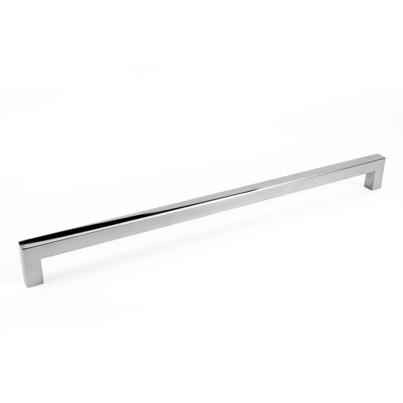 Glossy Square Bar Pull Cabinet Handle - Sizes 4" to 24" - (1/2" Thickness)