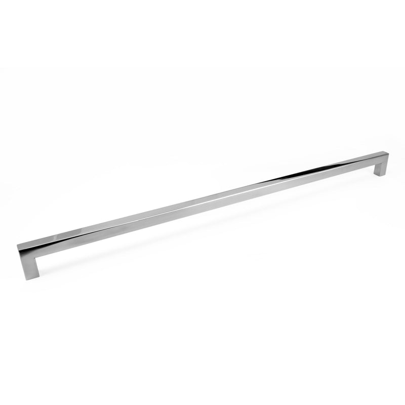 Glossy Square Bar Pull Cabinet Handle - Sizes 4" to 24" - (1/2" Thickness)
