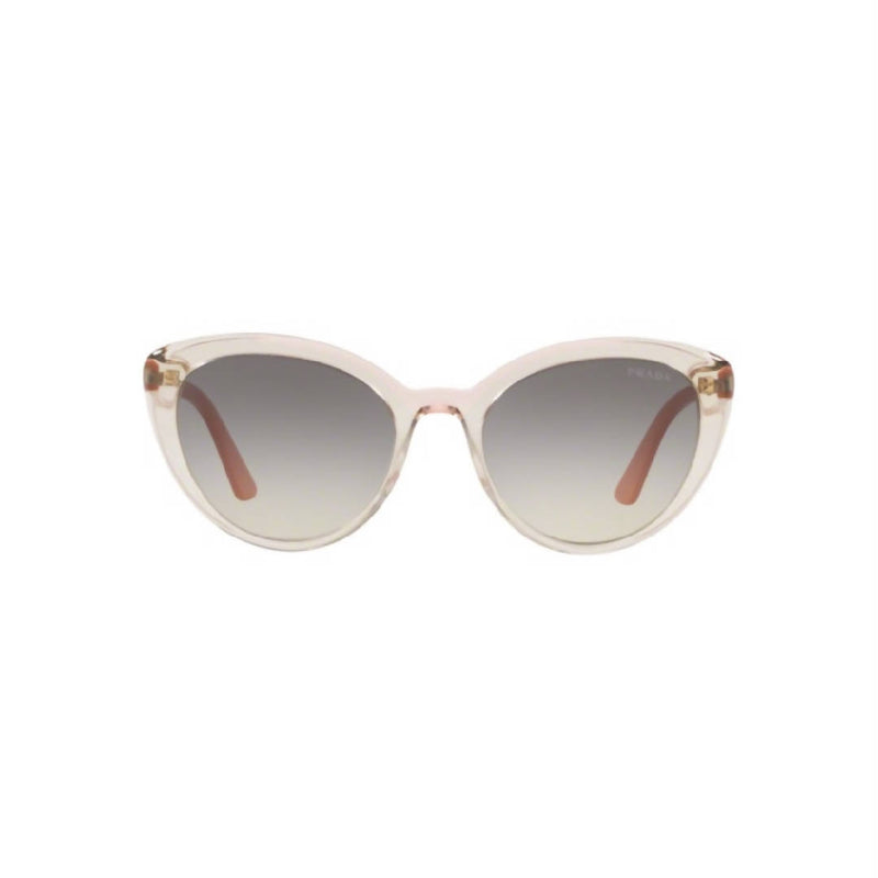New Catwalk PRADA Authentic Cat-eye Sunglasses OPR 02VS Transparent Nude Pink/ Gradience Brown