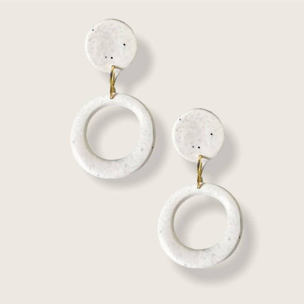 Double drop doughnut earrings by Shape Lab Jewellery