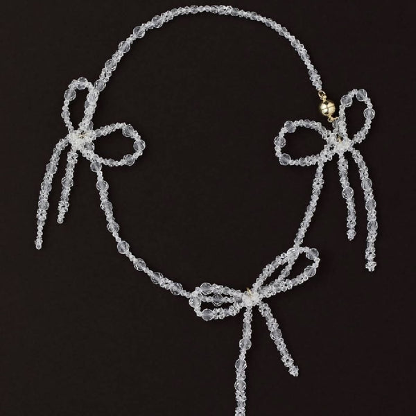 Rare Simone Rocha x H&M. Short necklace threaded by hand with glass stones.