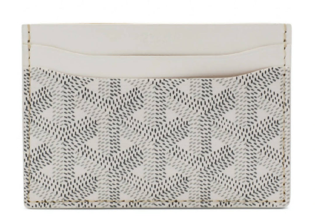 GOYARD Goyardine Saint Sulpice Card Holder White 208435