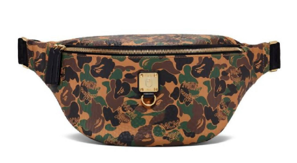 Bape, Bags, Bape X Mcm Stark Beltbag Medium Visetos Camo