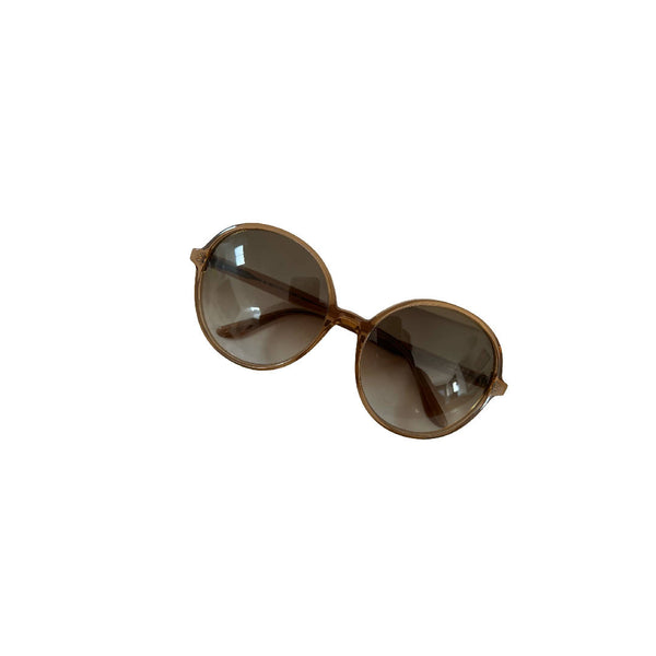 New Valentino Brown Oversized Round Lightweight Sunglasses in Box