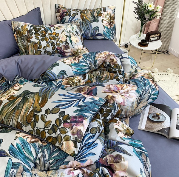 Mazorika Duvet Cover Set – 100% Egyptian Cotton, Ultra-Soft & Breathable (4-Piece Set) + FREE Gift! - LINKORI