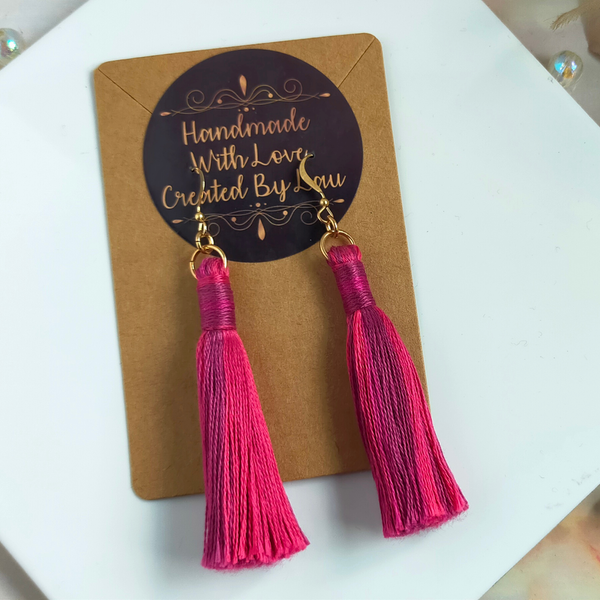 "Cora" 14k Gold-Filled Berries Tassel Earrings