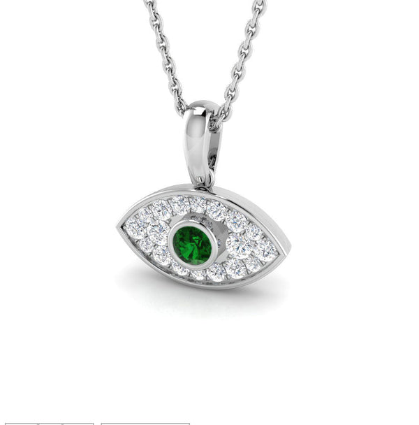 Evil Eye with Emerald