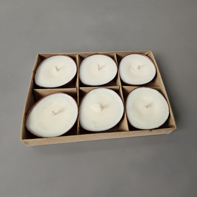 Set of 6 Repurposed Indian Tealight Candles – Velvet Tonka