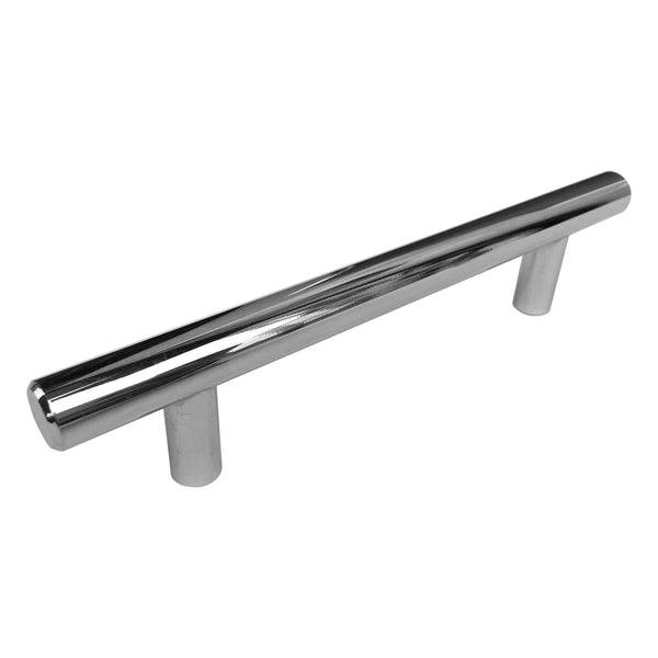 Bar Pull Cabinet Handle Polished Chrome Solid Steel Celeste Designs