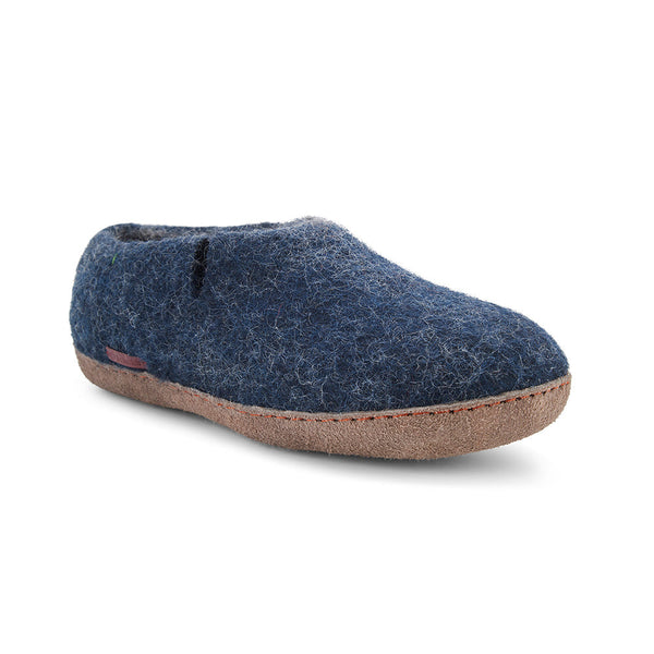 Classic Shoe - Navy Blue with Leather
