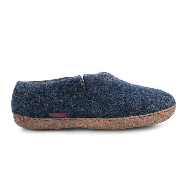 Classic Shoe - Navy Blue with Leather