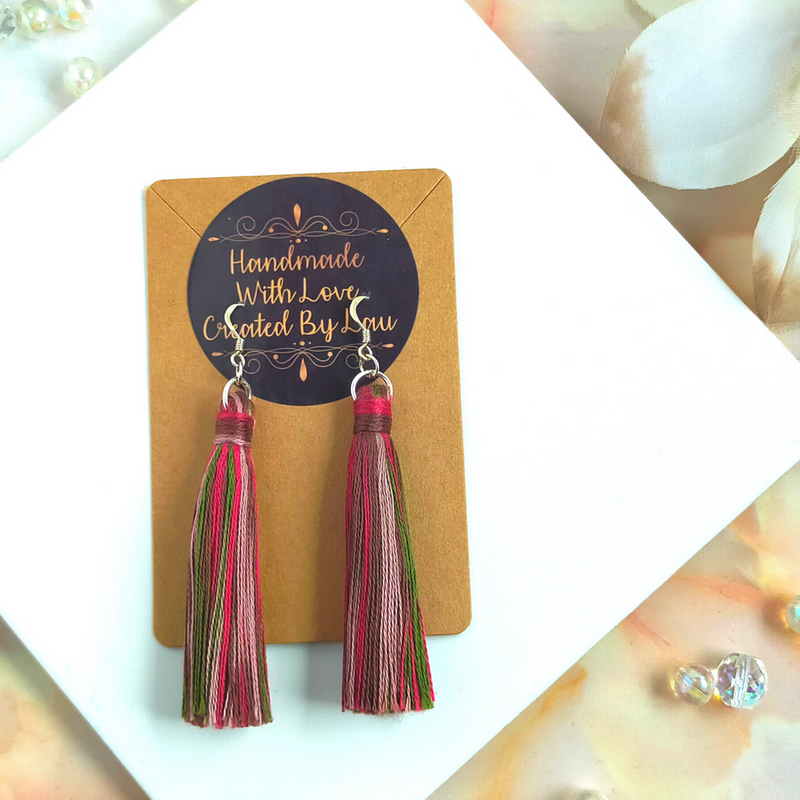 "Cora" Sterling Silver Berries Tassel Earrings