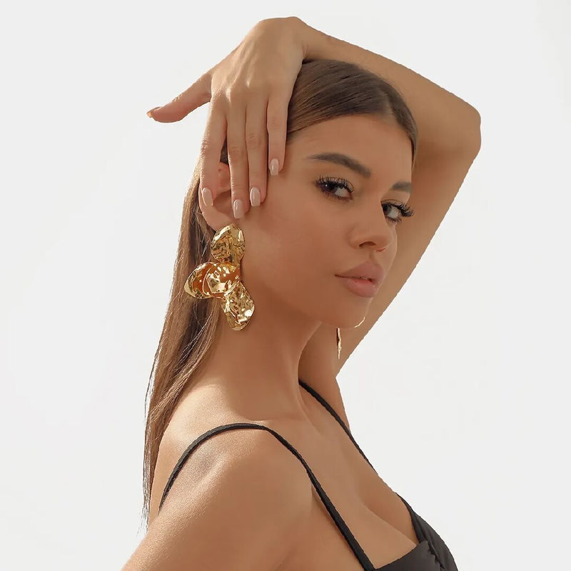 The High Shine Leaf Earring in Gold & Silver (Plated)