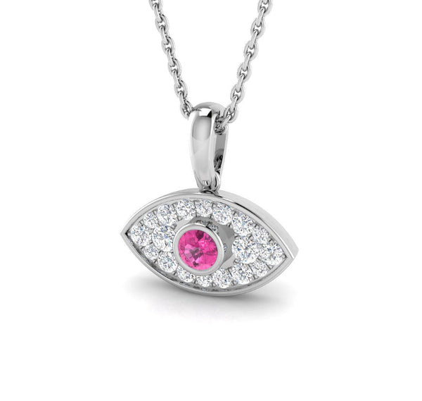 Evil Eye with Pink Sapphire