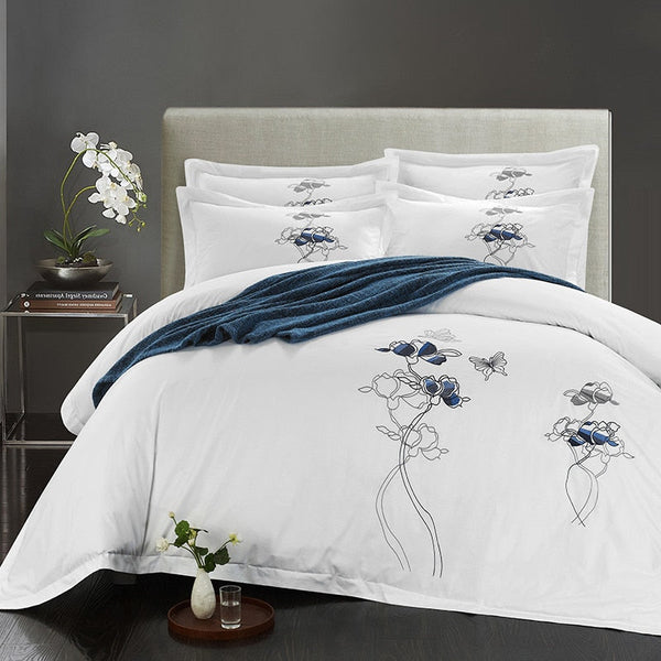 Opisera Duvet Cover Set – 100% Egyptian Cotton, Ultra-Soft & Breathable (4-Piece Set) + FREE Gift! - LINKORI