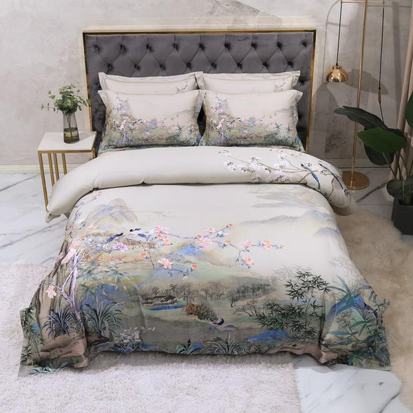 Orientalic Duvet Cover Set – 100% Egyptian Cotton, Ultra-Soft & Breathable (4-Piece Set) + FREE Gift! - LINKORI