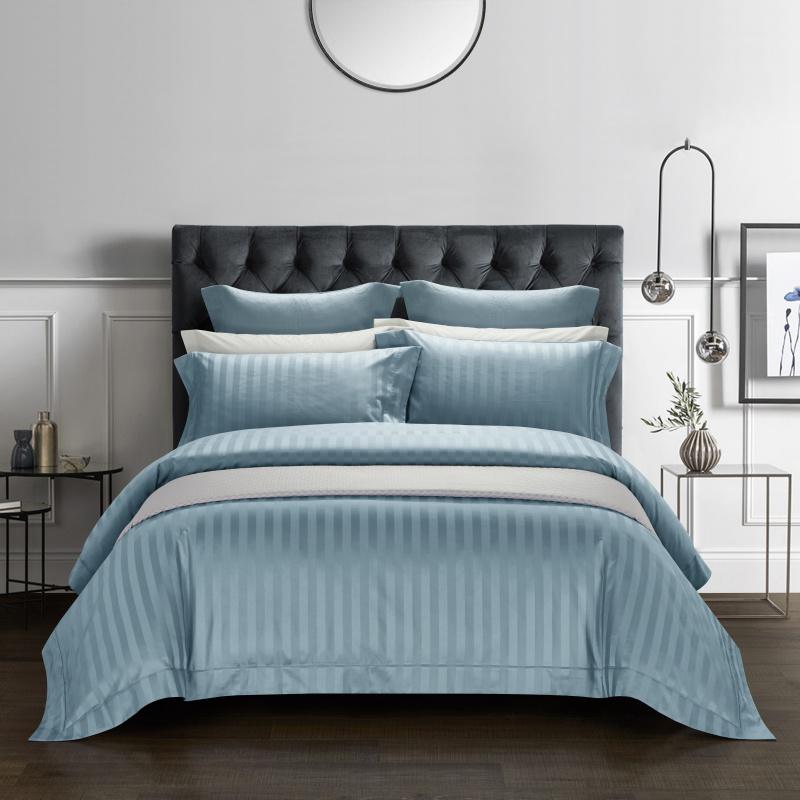 Gradiol S. Blue Duvet Cover Set – 100% Egyptian Cotton, Ultra-Soft & Breathable (4-Piece Set) + FREE Gift! - LINKORI
