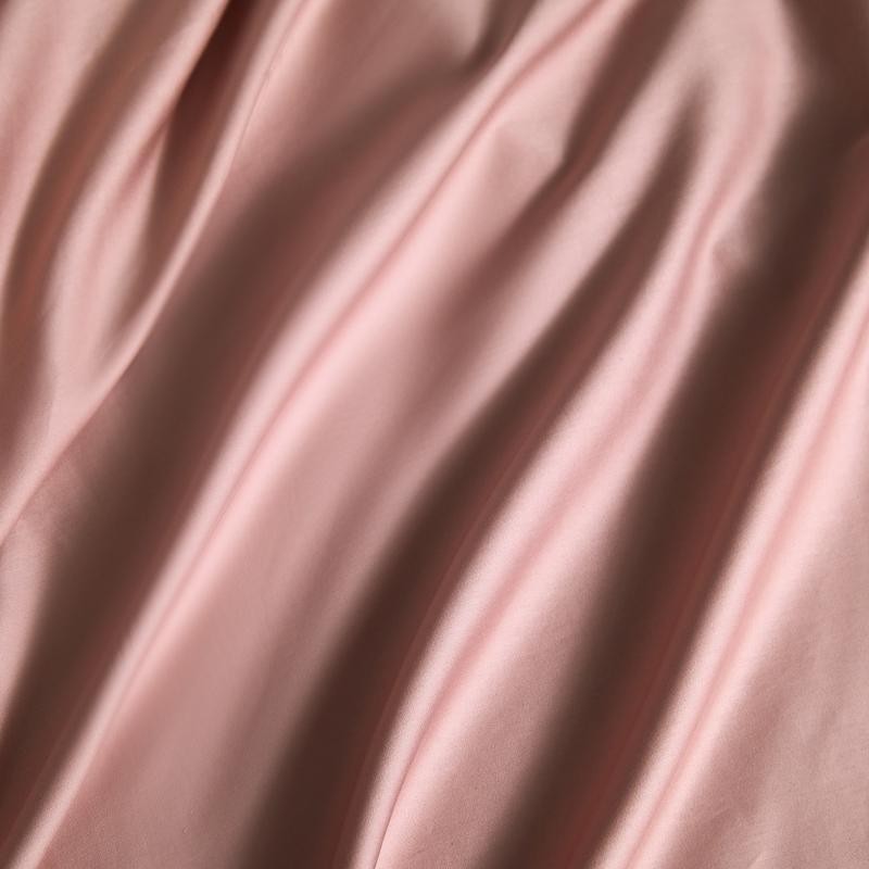 Pink Satin Duvet Cover Set – 100% Egyptian Cotton, Ultra-Soft & Breathable (4-Piece Set) + FREE Gift! - LINKORI