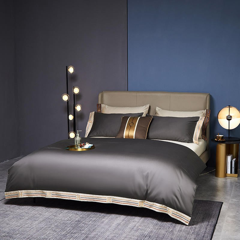 Satin Duvet Cover Set – 100% Egyptian Cotton, Ultra-Soft & Breathable (4-Piece Set) + FREE Gift! - LINKORI