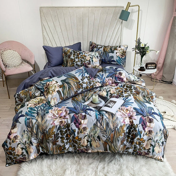 Mazorika Duvet Cover Set – 100% Egyptian Cotton, Ultra-Soft & Breathable (4-Piece Set) + FREE Gift! - LINKORI