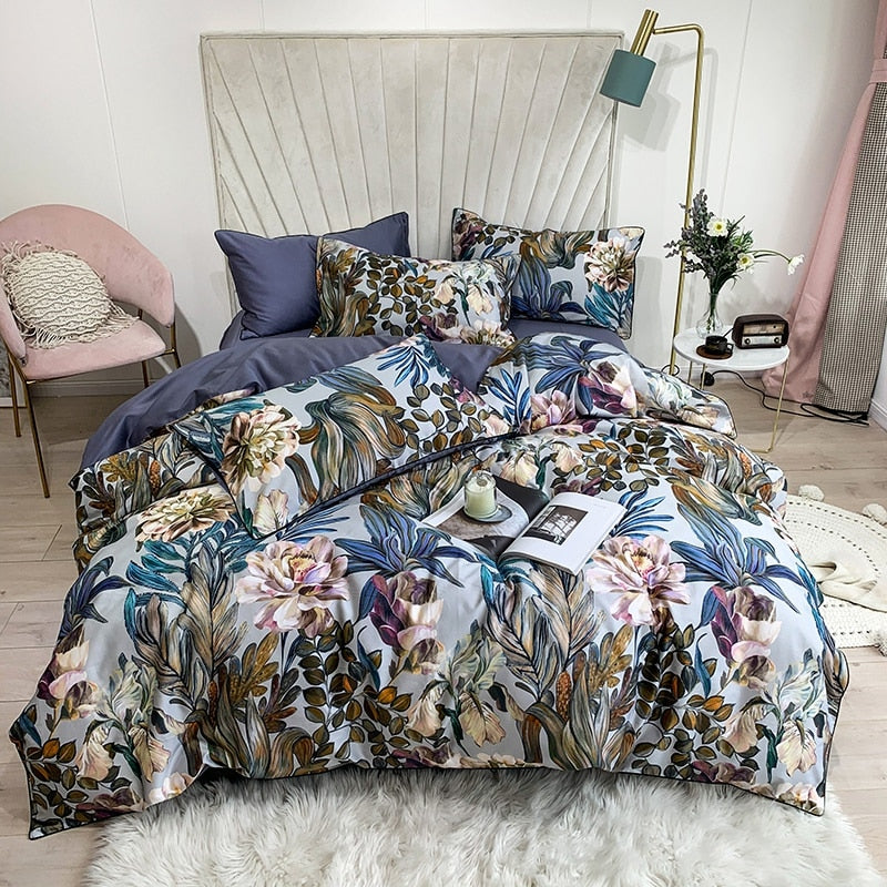 Mazorika Duvet Cover Set – 100% Egyptian Cotton, Ultra-Soft & Breathable (4-Piece Set) + FREE Gift! - LINKORI
