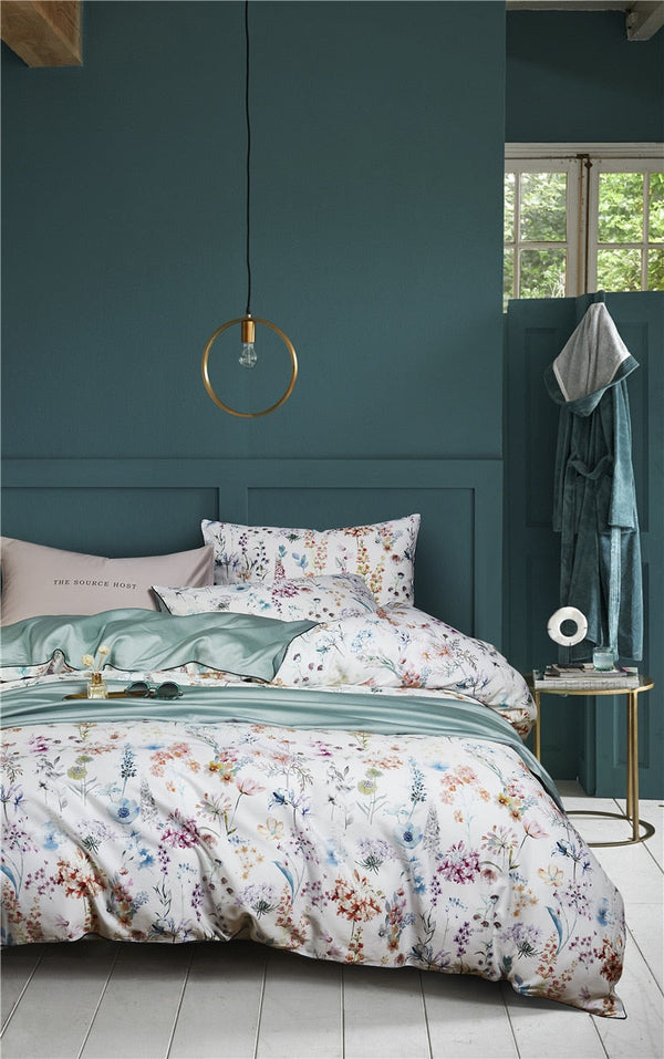 Serene Duvet Cover Set – 100% Egyptian Cotton, Ultra-Soft & Breathable (4-Piece Set) + FREE Gift! - LINKORI