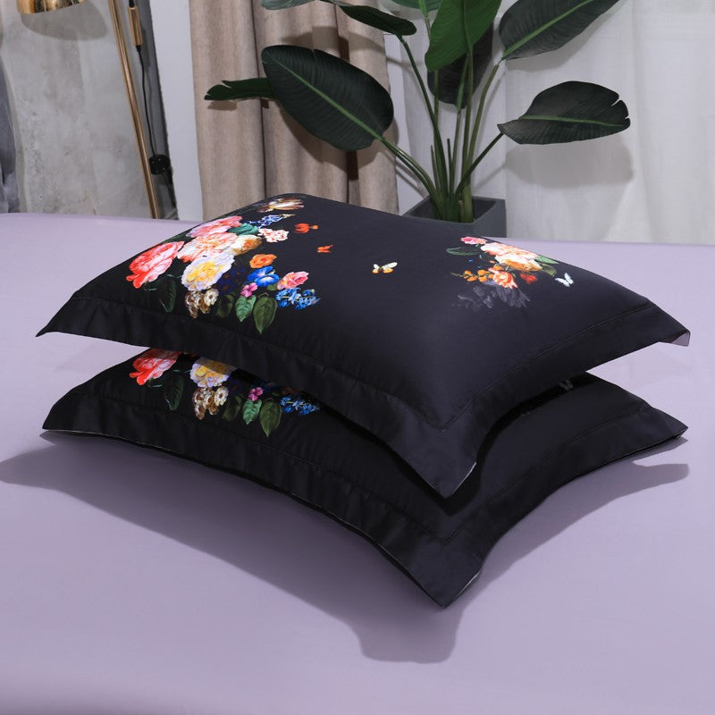 The Flowers Duvet Cover Set – 100% Egyptian Cotton, Ultra-Soft & Breathable (4-Piece Set) + FREE Gift! - LINKORI