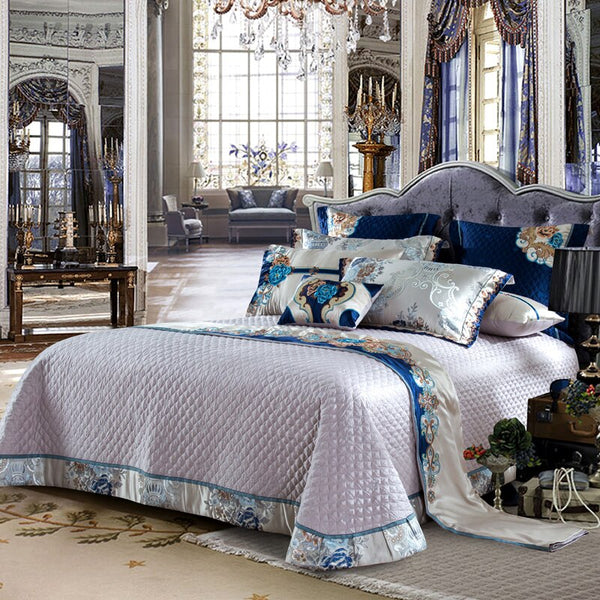 Highclatan Luxury Silk Satin Cotton Duvet Cover Set – Egyptian Cotton, Ultra-Soft & Breathable (4/6/10-Piece Set, 600TC) + FREE Gift! - LINKORI