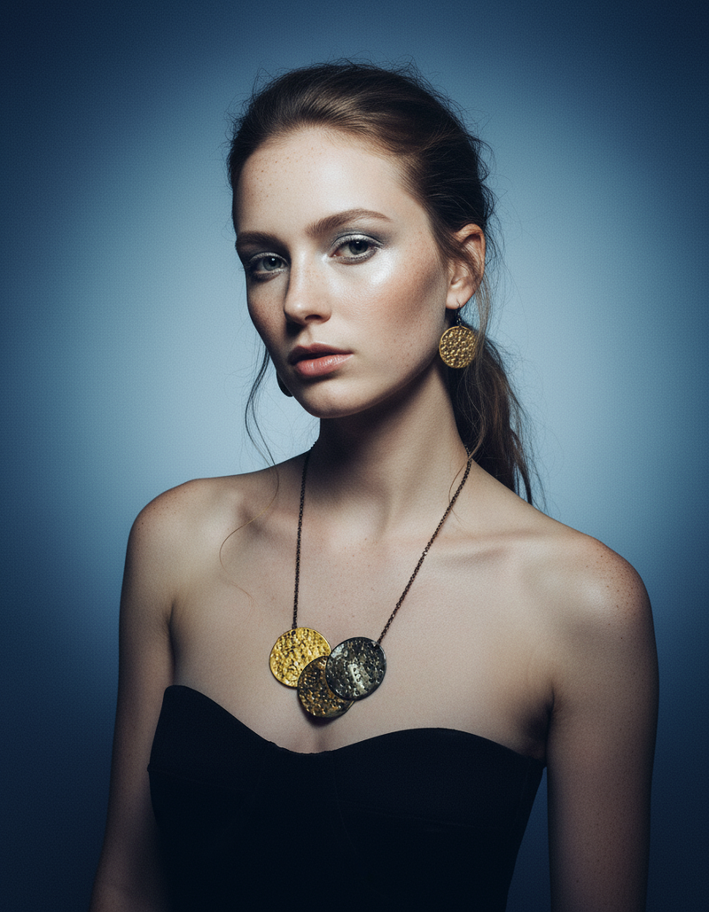 Chunky Metallic Statement Necklace