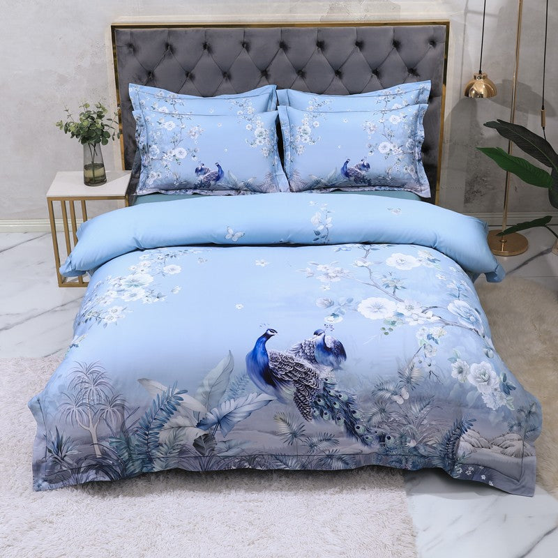 Light Skyra Duvet Cover Set – 100% Egyptian Cotton, Ultra-Soft & Breathable (4-Piece Set) + FREE Gift!