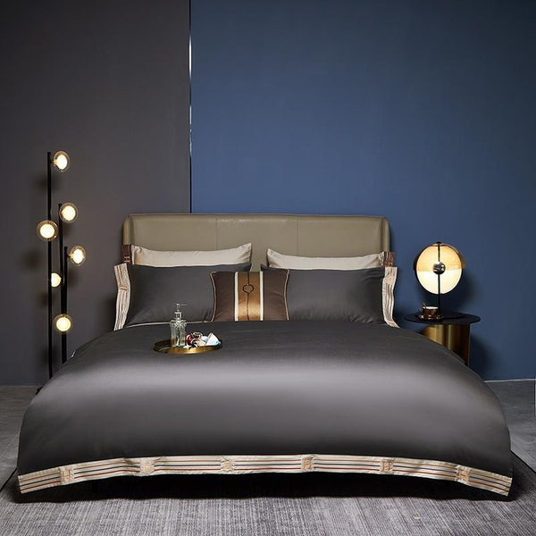 Satin Duvet Cover Set – 100% Egyptian Cotton, Ultra-Soft & Breathable (4-Piece Set) + FREE Gift! - LINKORI