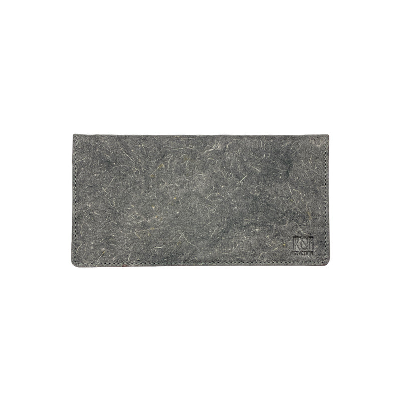Dark Grey Slim vegan Wallet 