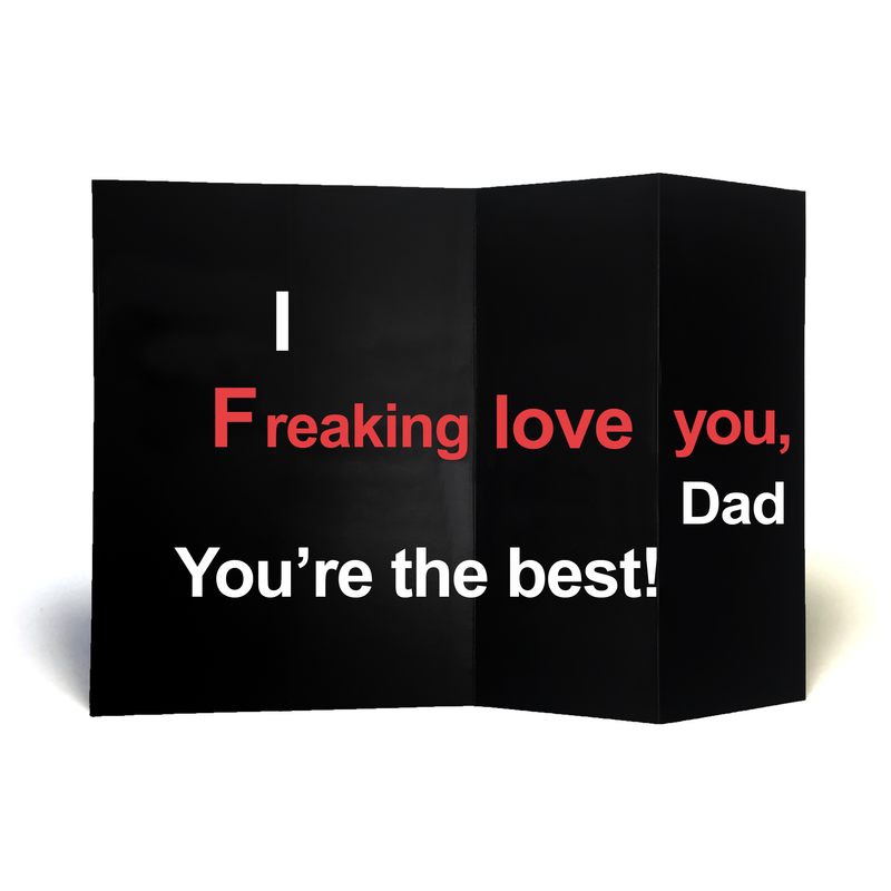 6 Pack ($3.33 Each) Love You Dad - Dark Humor Greeting Card (Pre Order)