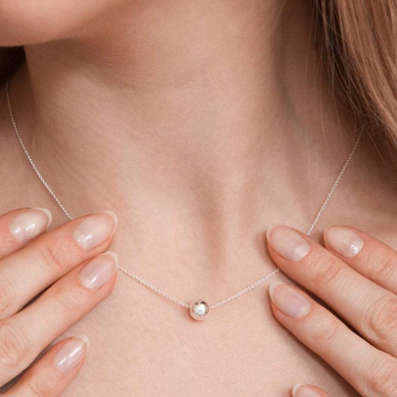 Sphere Necklace Sterling Silver