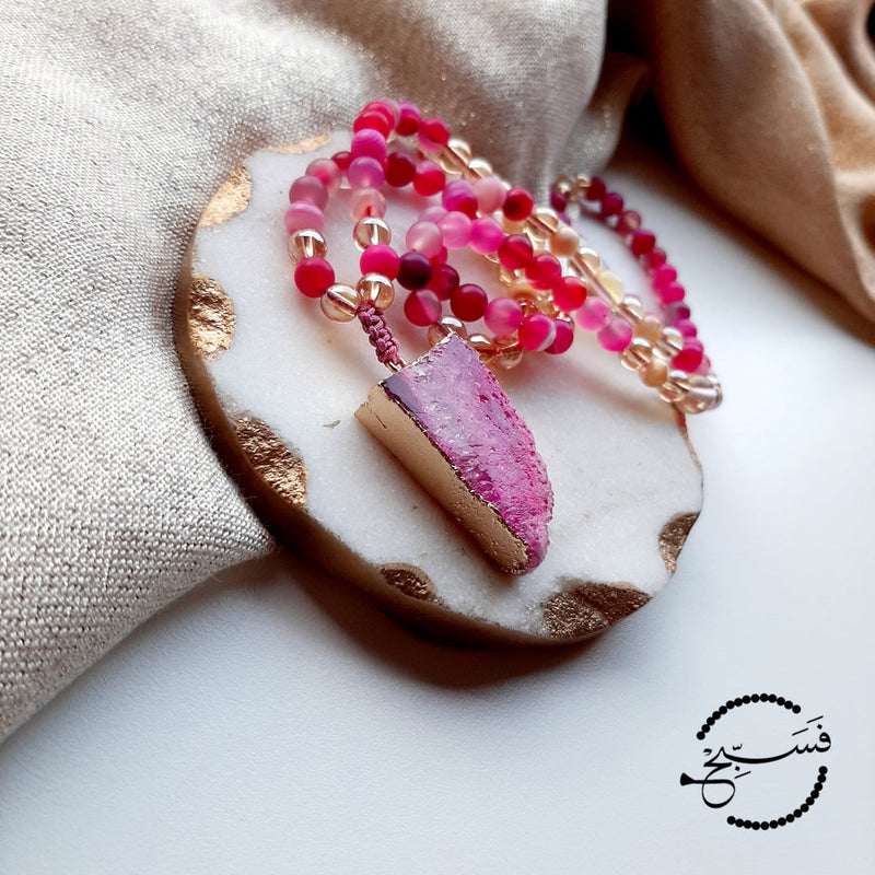Pink Agate Tasbih