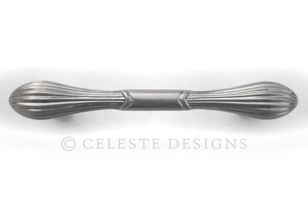 Ocean Wave Cabinet Pull Handle Brushed Nickel Solid Zinc 3"
