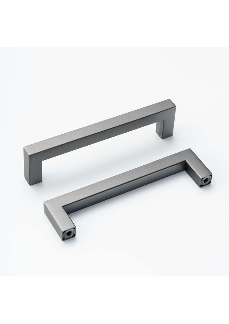 Pewter Square Bar Pull Cabinet Handle Sizes 4" to 24" (1/2" Thickness)