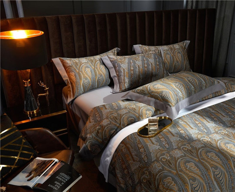 Drull Soft Duvet Cover Set – 100% Egyptian Cotton, Ultra-Soft & Breathable (4-Piece Set) + FREE Gift! - LINKORI