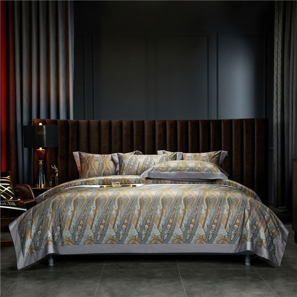Drull Soft Duvet Cover Set – 100% Egyptian Cotton, Ultra-Soft & Breathable (4-Piece Set) + FREE Gift! - LINKORI