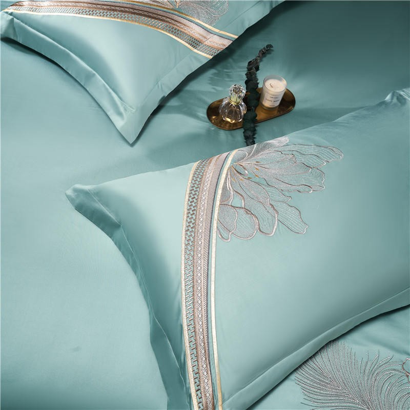 Liliflo Luxury Embroidered Duvet Cover Set – 100% Egyptian Cotton, Ultra-Soft & Elegant (4-Piece Set) + FREE Gift!