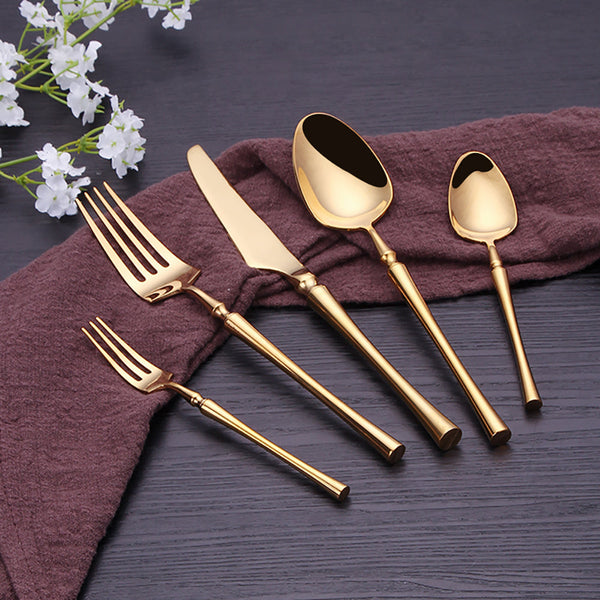 Lilla Gold Shining Cutlery Set + FREE Gift! - LINKORI